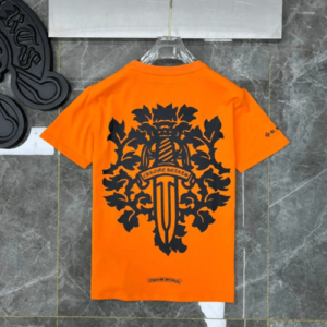 Orange-Chrome-Heart-t-shirt