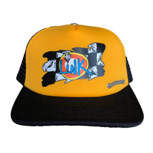 Chrome-Hearts-Matty-Boy-Sex-Records-Link-Trucker-Hat-BlackYellow-Front