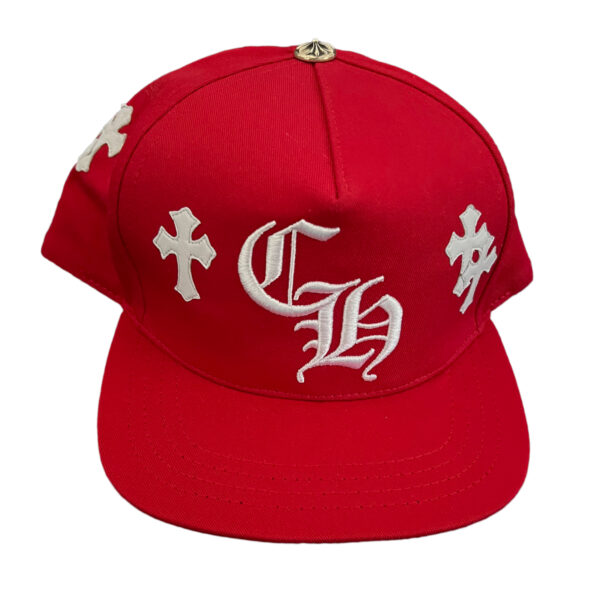 Chrome Hearts Cross Patch Baseball Hat – Red