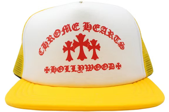 Chrome-Hearts-King-Taco-Trucker-Hat-Yellow-White-Red