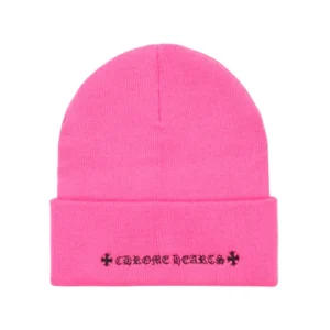 pink-chrome-hearts-beanie